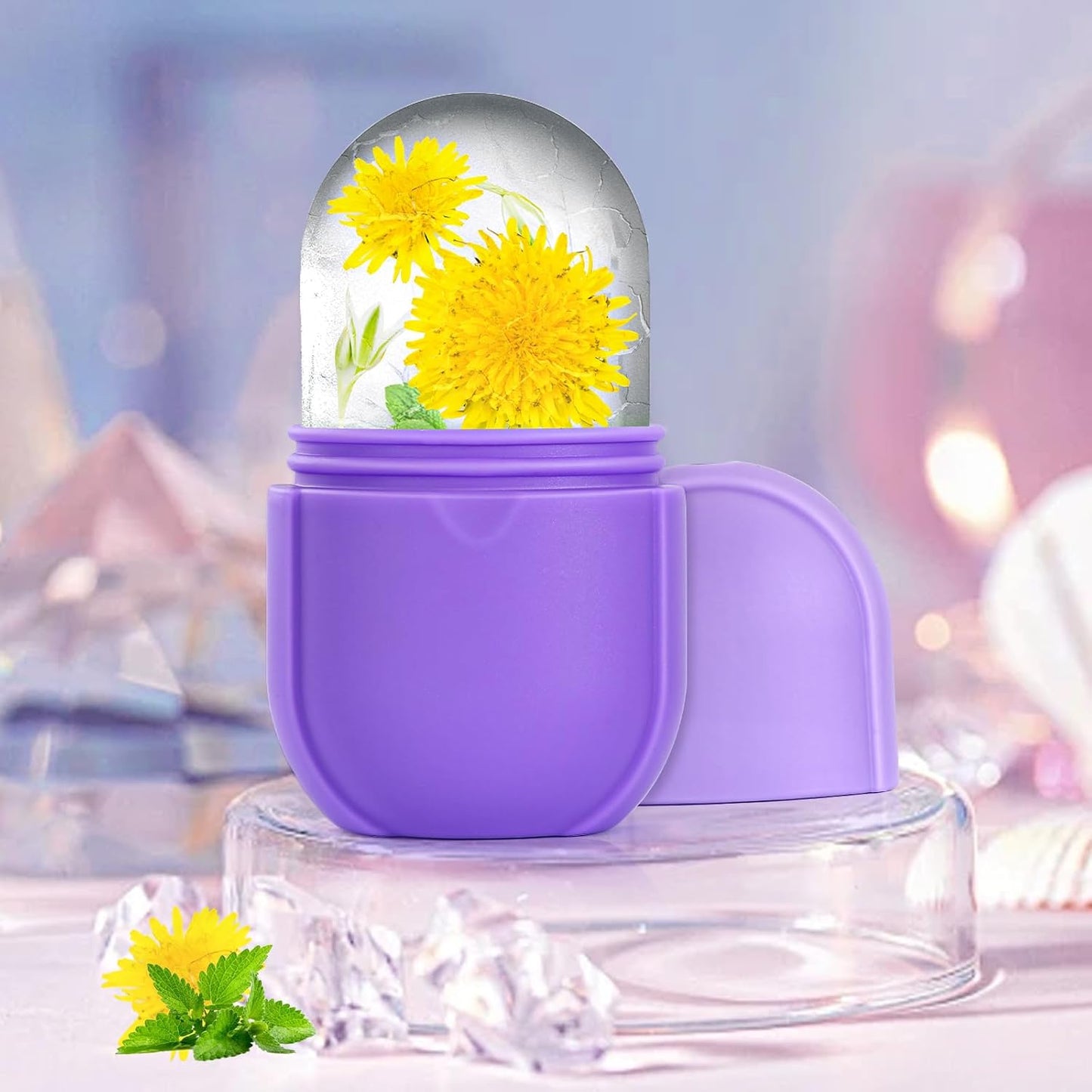 Ice Glow Facial Roller | DIY Skincare Ice Mold for Puffiness, Brightening & Skin Refresh | Reusable Silicone Beauty Tool